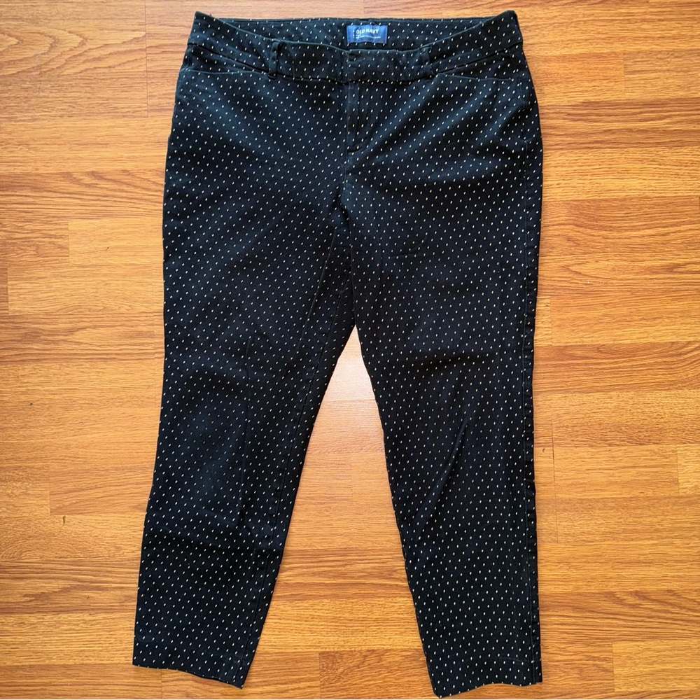 Black Polka Dot Mid-Rise Pixie Ankle Pants